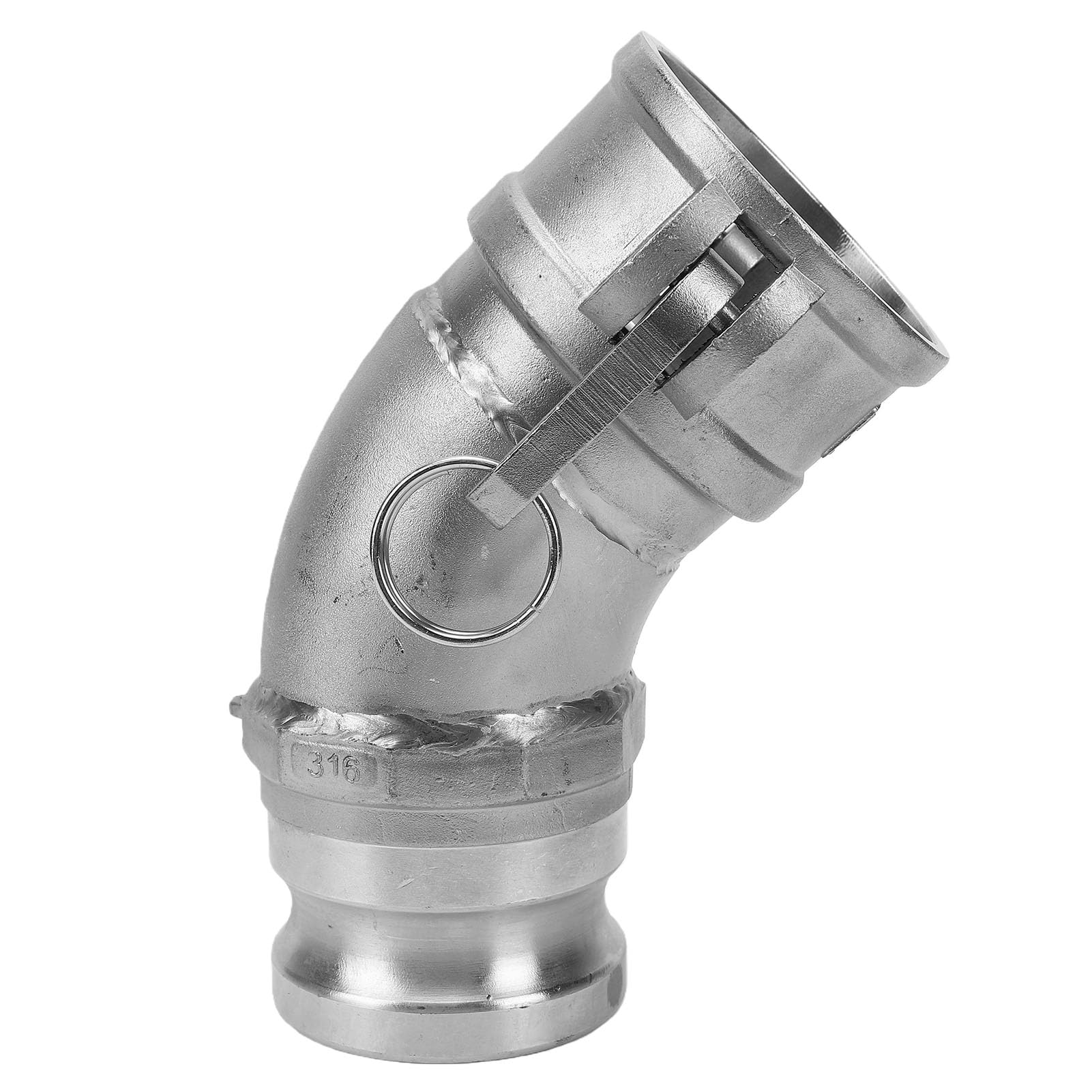 Garosa Accesorio de Manguera DA Camlock, Conexión de Codo Macho Hembra de 2,5 Pulgadas para Riego Agrícola, Materiales Ligeros y Duraderos