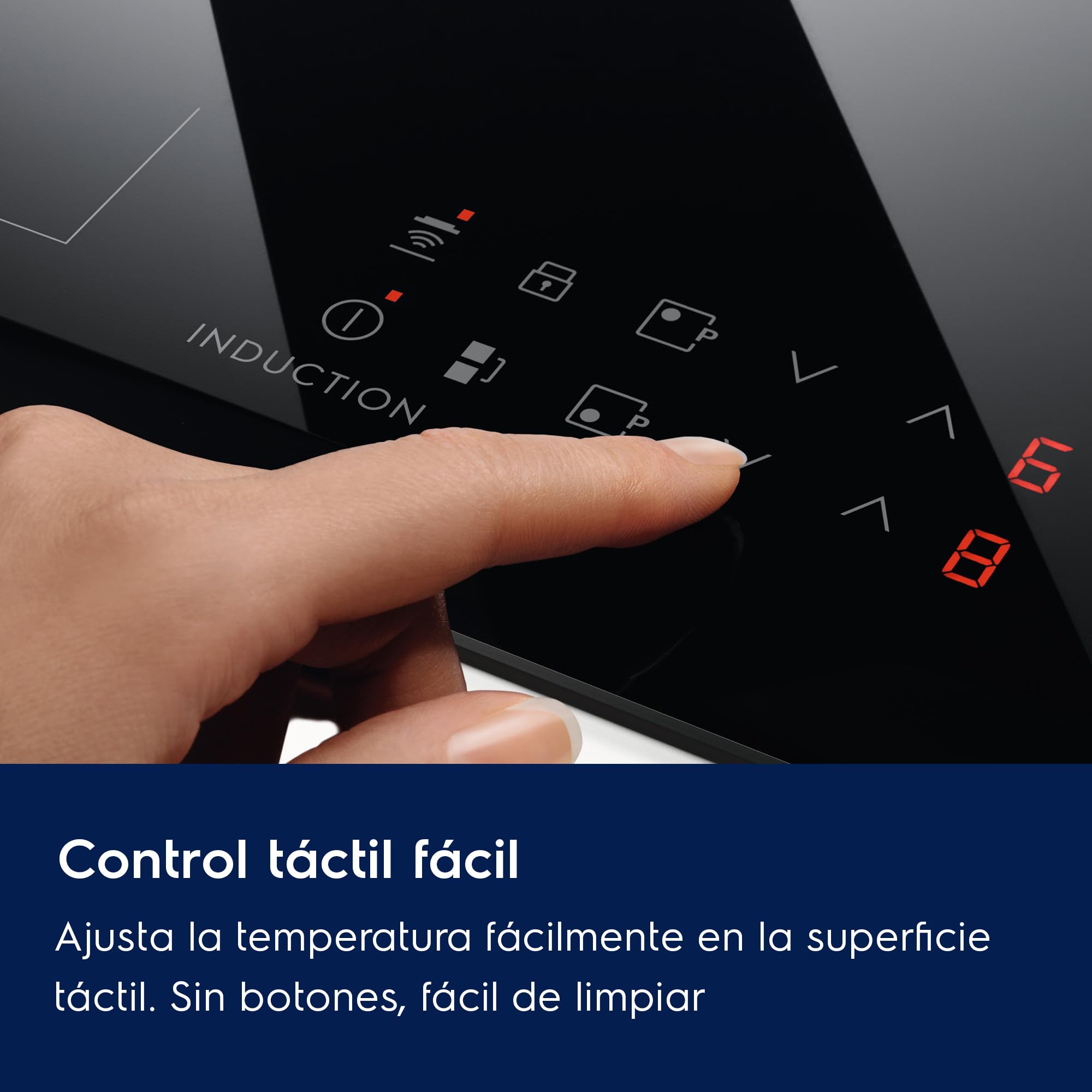 Electrolux Placa de Inducción 60 cm 4 zonas LIT6043 | 4 zonas de cocción, ancho de 60 cm, control táctil