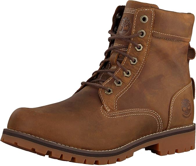 brown boots timberland