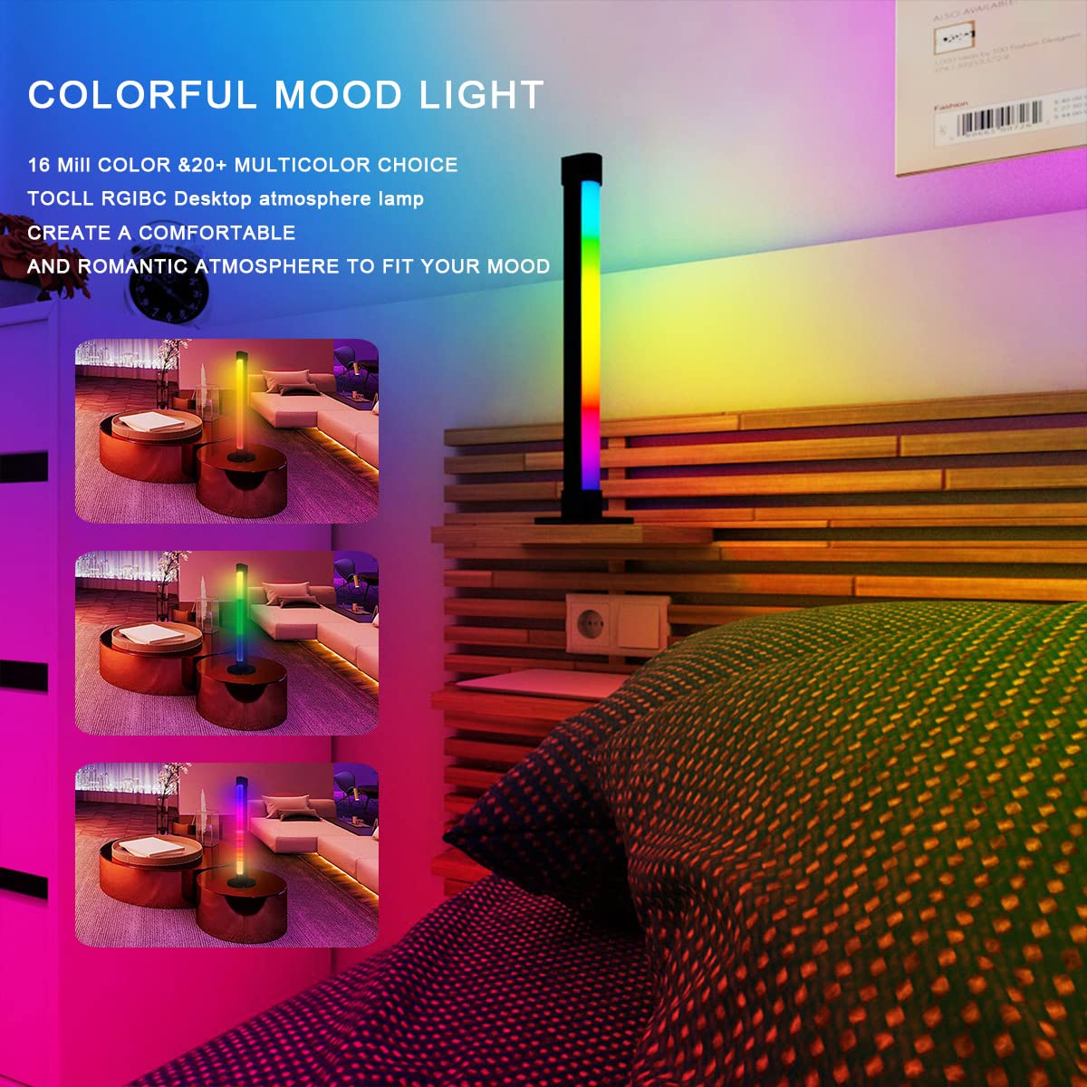 LED RGB Lightbar 2 Pezzi – Barra Luminosa Da Gioco Con Controllo Musicale E App, Retroilluminazione Per TV E PC, 32 Cm - 4