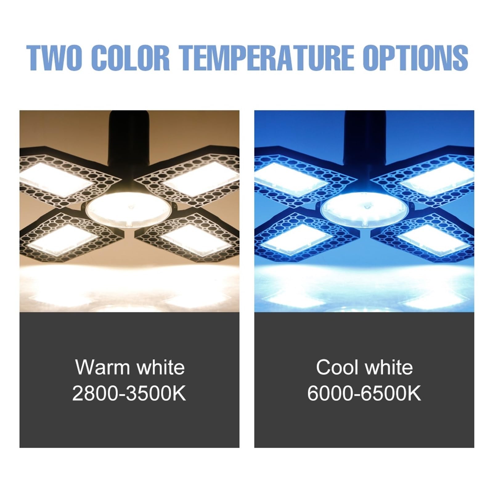 Oświetlenie garażowe LED E27 reflektor reflektor składana lampa LED do oświetlenia przemysłowego warsztat magazynowy żarówka 200W 300W 400W(400w Warm White)
