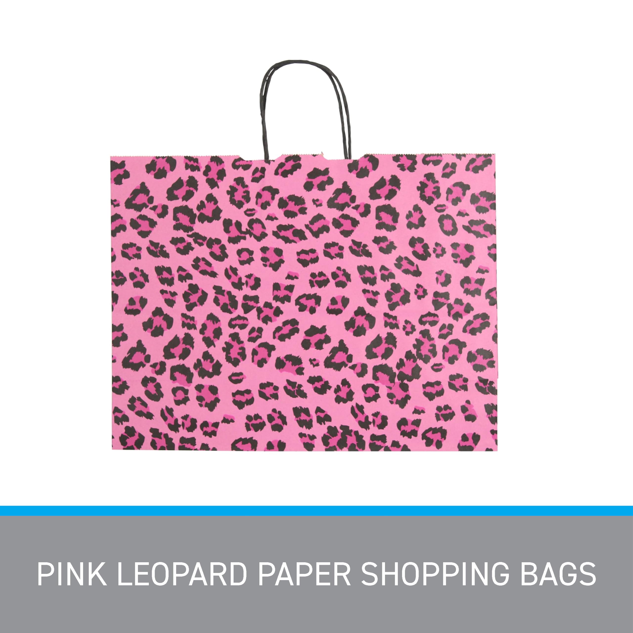 【tsz】Leather Paper Bag pink Amazon.com: SSWBasics Large Pink Leopard Paper Shopping Bags - 16