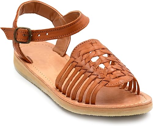 COLORES DE MEXICO MX - Mexican Geniune Leather Sandals with Ankle Strap for Women - Model 1031 (9)