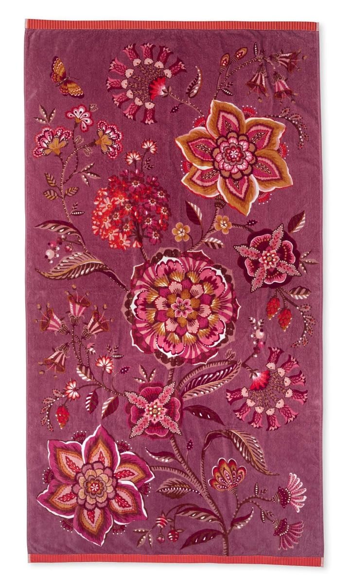 Pip Studio Viva la Vida - Toalla de baño (100 x 180 cm), color morado