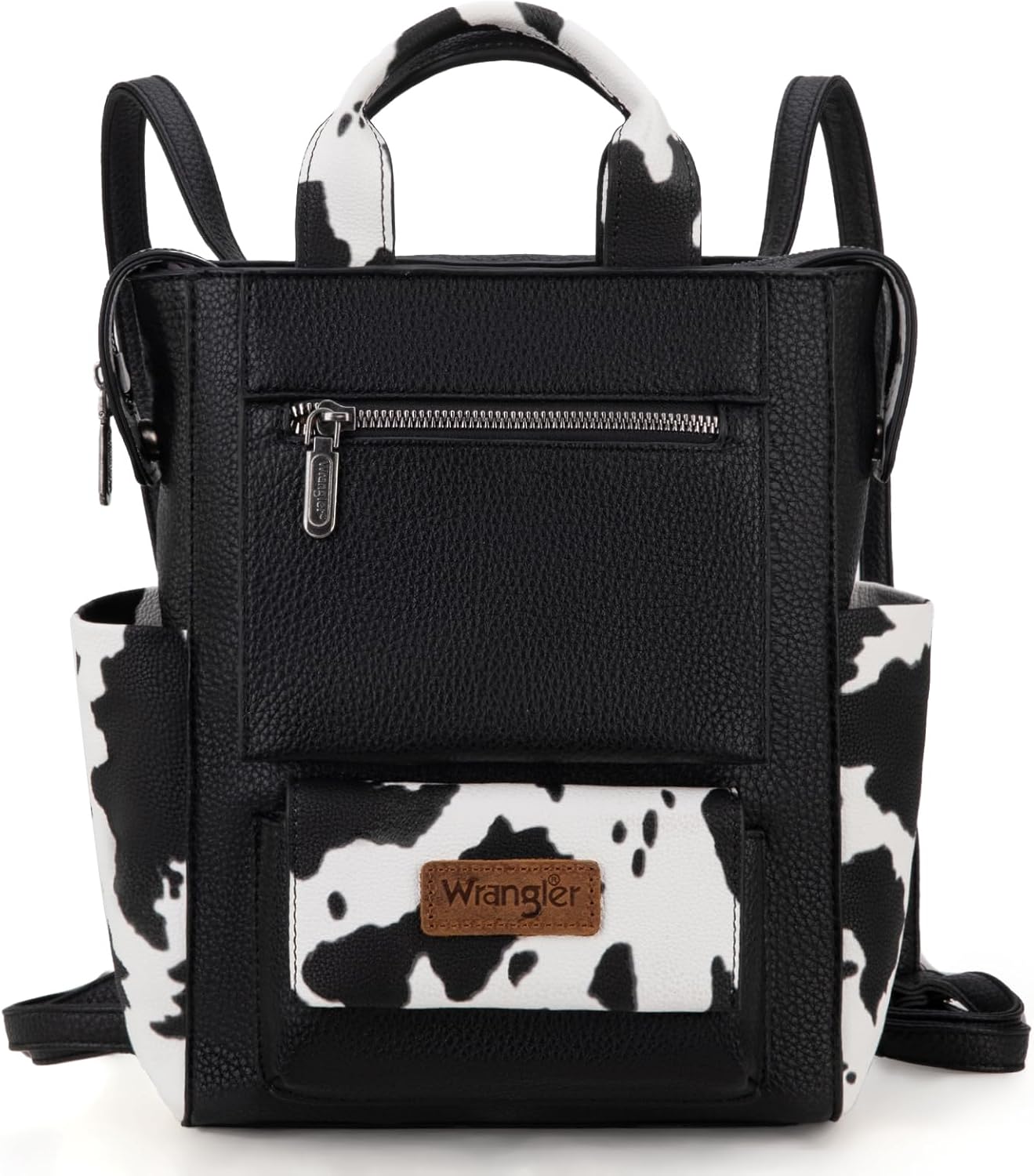 Montana West Wrangler Cow Print Medium Backpack Purse for Women Vegan Leather Convertible Backpack Fashion Cute Anti Theft Backpack with Adjustable Strap Montana West Wrangler Cow Print Medium Backpack Purse for Women Vegan Leather Convertible Backpack Fashion Cute Anti Theft Backpack with Adjustable Strap