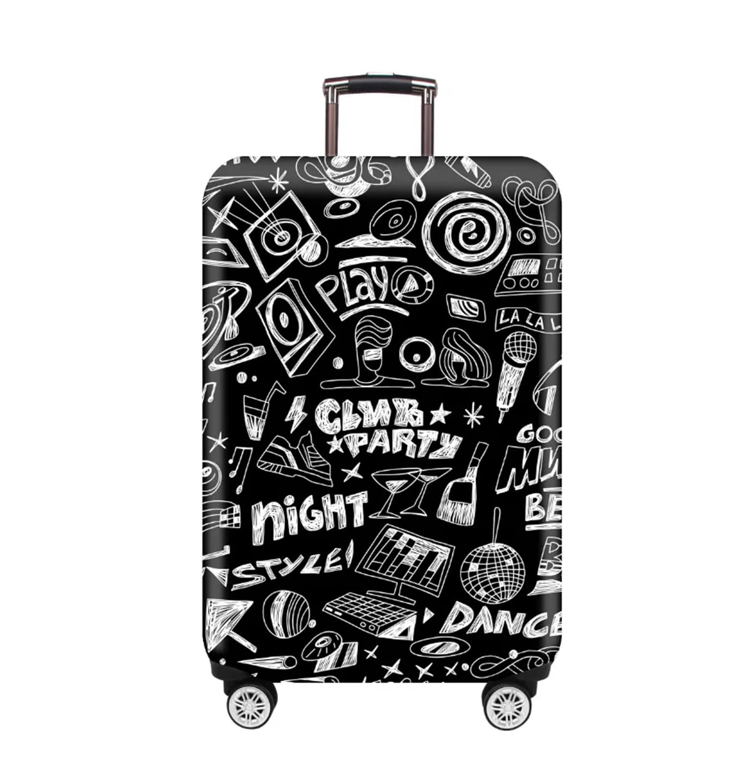 2 pezzi di spessore elastico cartone animato copertura protettiva for bagagli borsa con cerniera for valigia coperture per Esterno(Party,XL 29-32 inch)