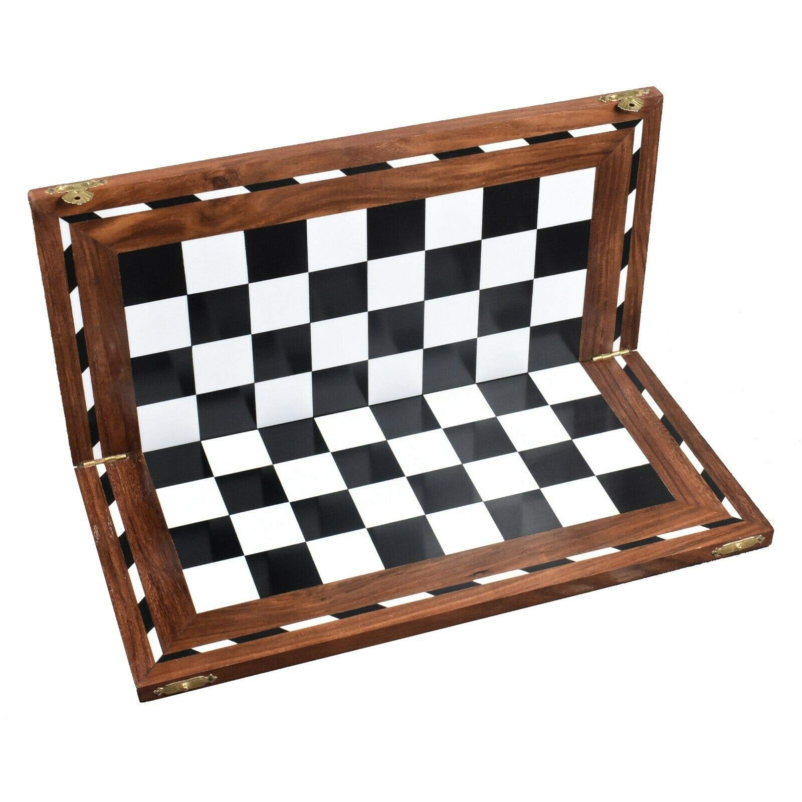 RoyalChessMall - Scacchiera pieghevole in legno da 14" serie Library - Solid Sheesham & Acrylic Ivory