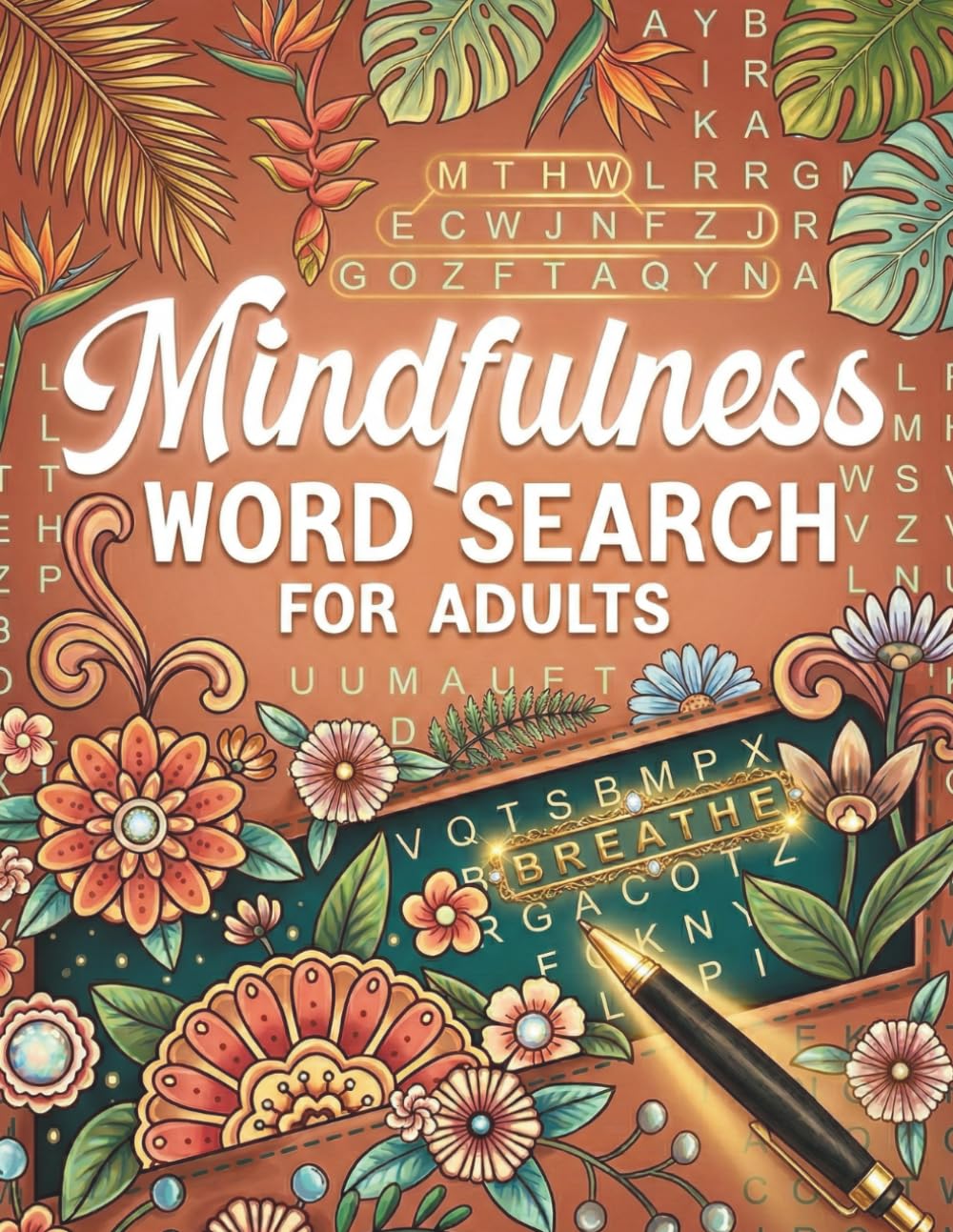 Mindfulness Word Search for Adults: 100+ Positive Affirmation Puzzles to De-stress, Improve Vocabulary, and Practice Mindful Meditation Daily