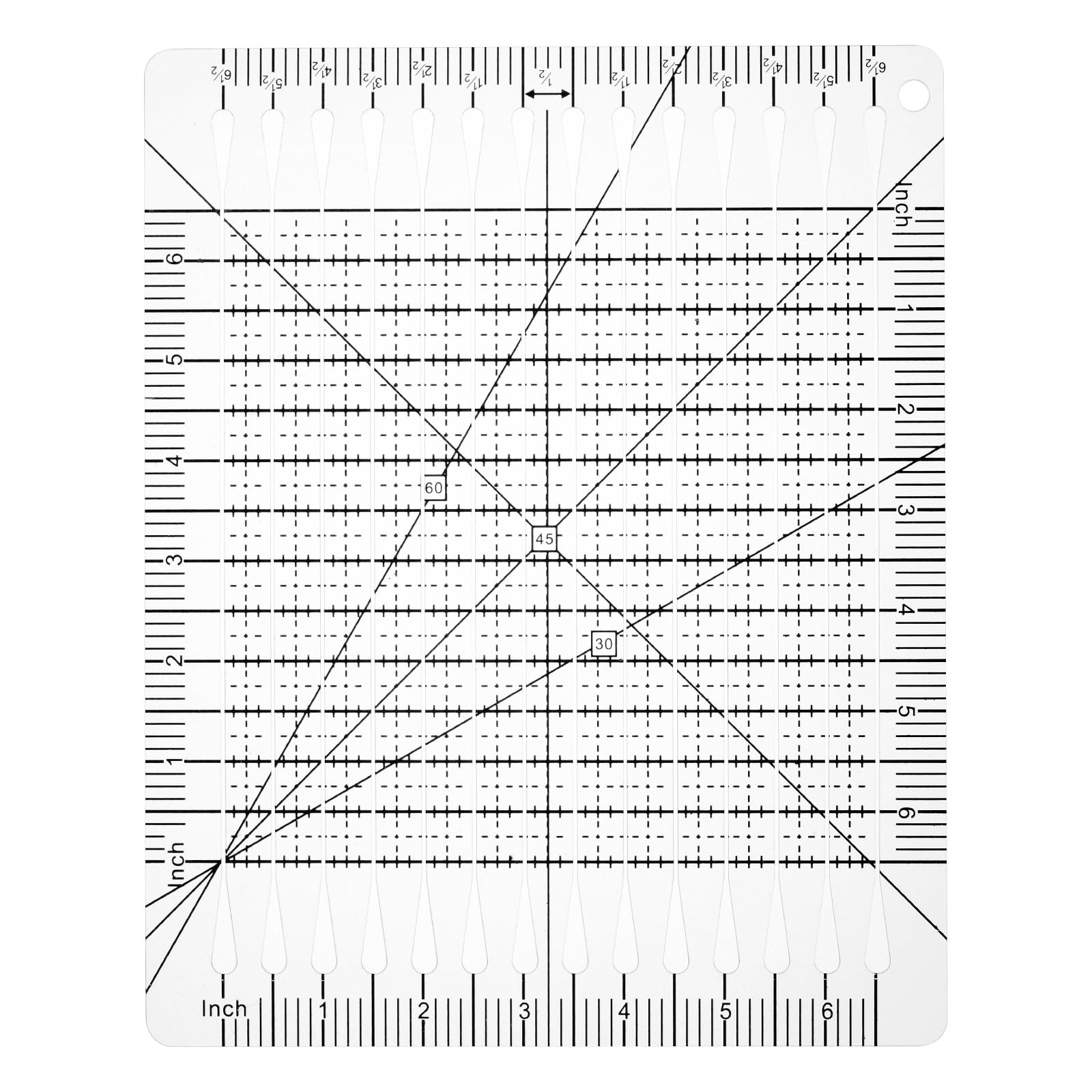 HARFINGTON 4pc Acrylic Quilt Templates - Quilting Rulers For Sewing, Cutting & Craft Patterns