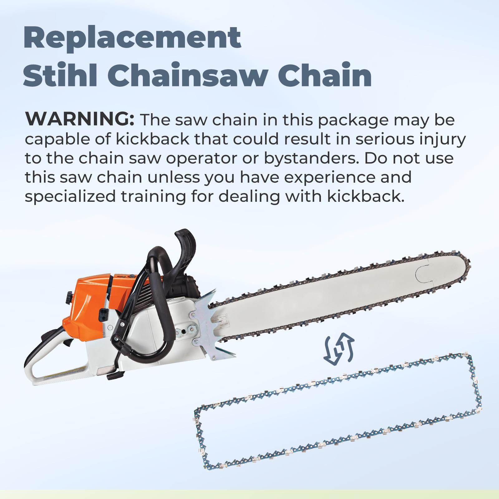 33RS-84 - Cadena de motosierra de 25 pulgadas de repuesto para motosierra Stihl 036,044, MS310, MS311, MS360, MS391, MS440, MS460, MS650, MS660, 3623-005-0084, hoja de sierra de cadena 84 eslabones de