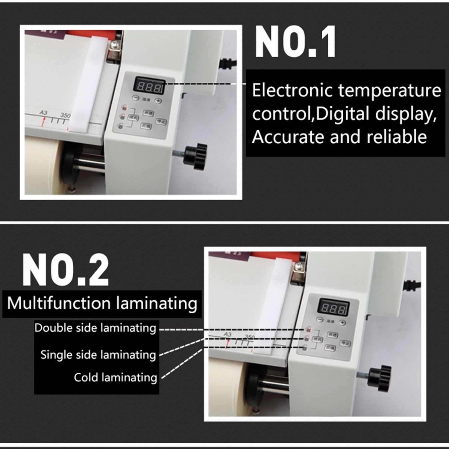 700w Desktop A3 A4 Laminator Rolkowy Na Gorąco I Na Zimno Dwustronne Automatyczne Nawijanie Elektryczne Maszyny Do Laminowania Na Gorąco 350Mm,220V