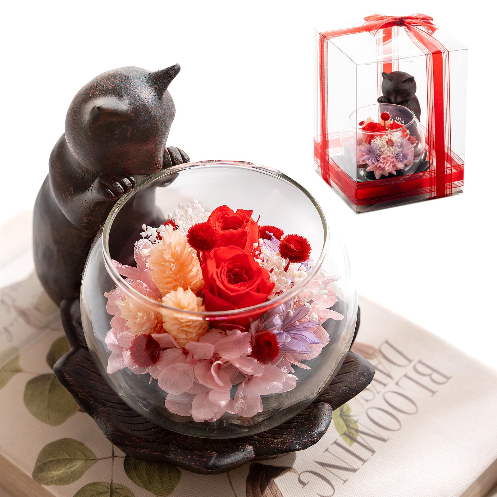 Amazon｜【還暦祝いに贈る花ギフト】 プリザーブドフラワー ケース入り
