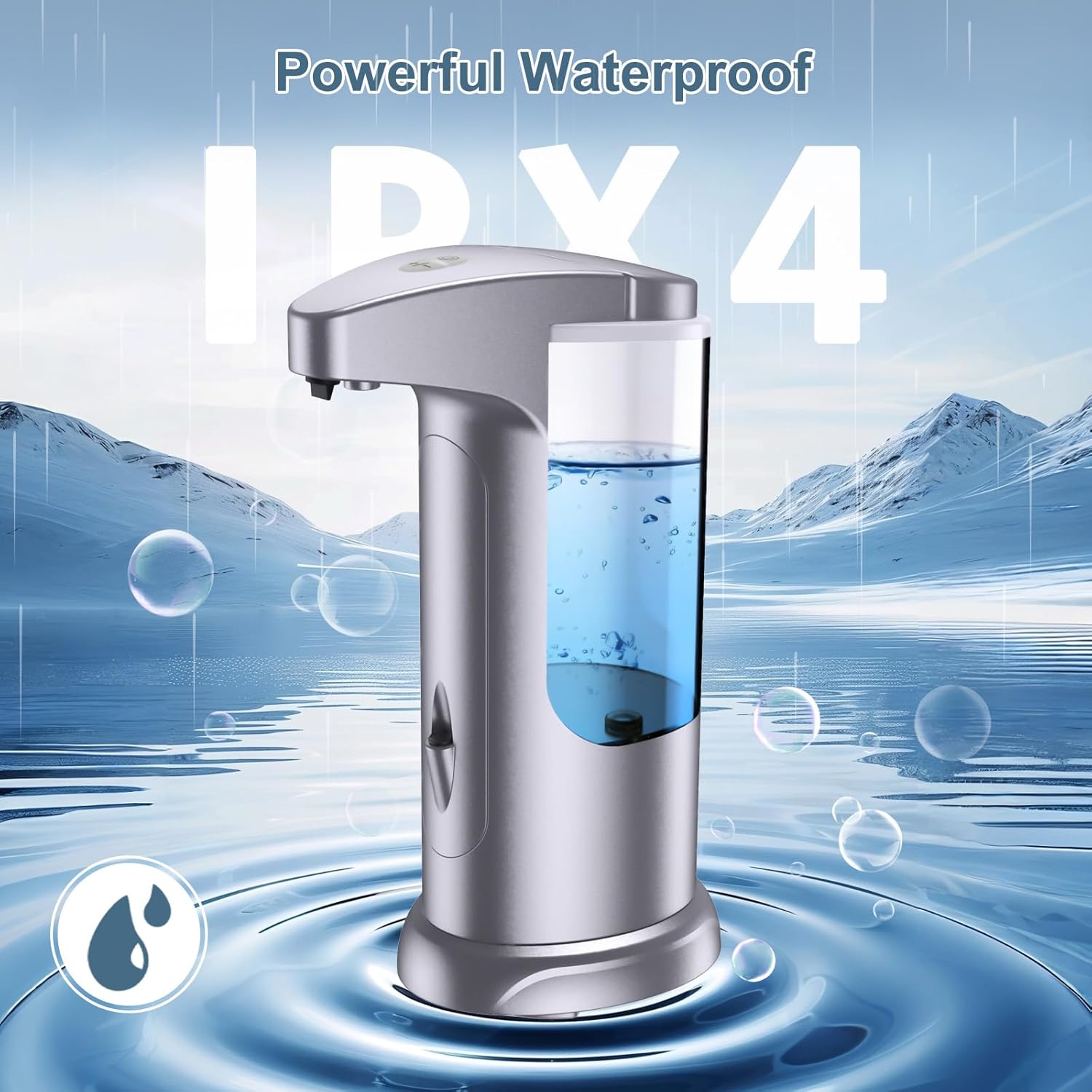 12.5oz Automatic Liquid Soap Dispenser, Touch-Free Battery Operated Adjustable Soap Dispensing, Volume Premium for Kitchen Bathroom Toilet thumbnail