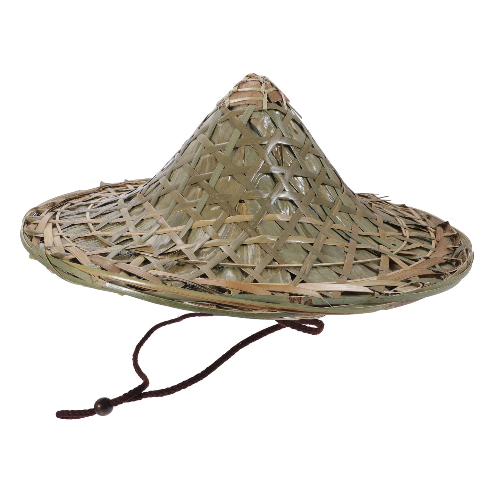 BESPORTBLE Sombrero De Bambú Sombrero a Prueba De Lluvia Sombrero De Pesca Sombreros Tejidos De Bambú Sombreros De Bambú Sombrero De Sol Trenzado De Bambú Tejido De Bambú