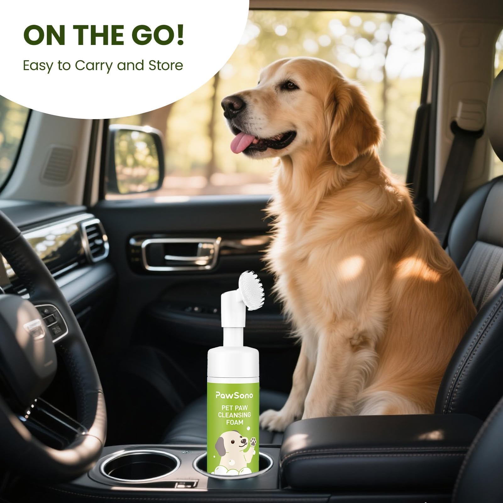 Paw Cleaner for Dogs & Cats, No-Rinse Foaming Pet Foot Washer with Built-in Scrubber Brush for Dirty, Muddy Paws – Suitable for Small, Medium & Large Dogs, Puppies, Kittens (5 fl oz) - image 6