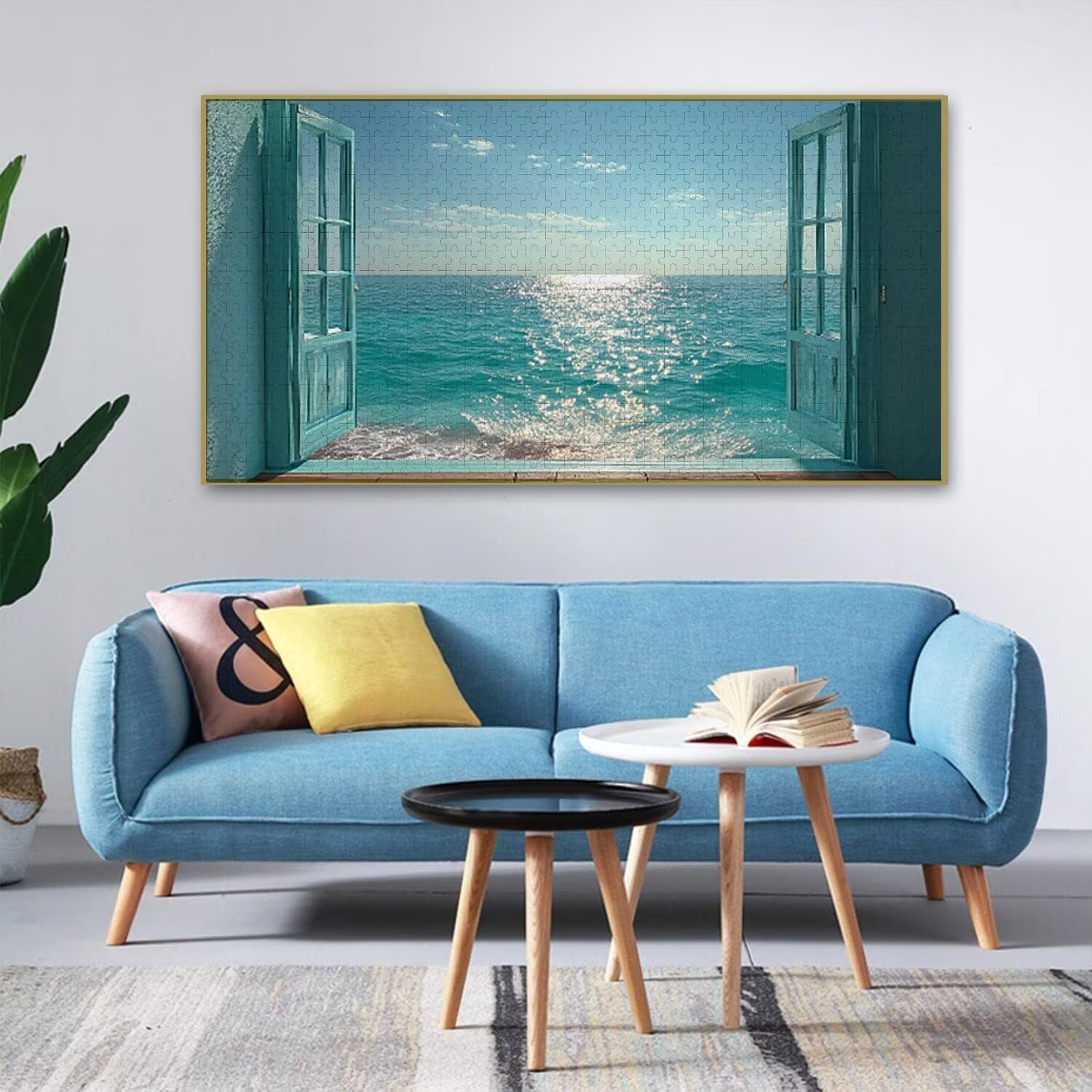 Puzzle para Adultos 1692 Piezas, Vista al mar Puzzle, Difícil, Desafiante, Rompecabezas Encajan Perfectamente, Letras en la Parte Posterior, sin Polvo, Regalo para Personas Mayores (179x31cm) v-292