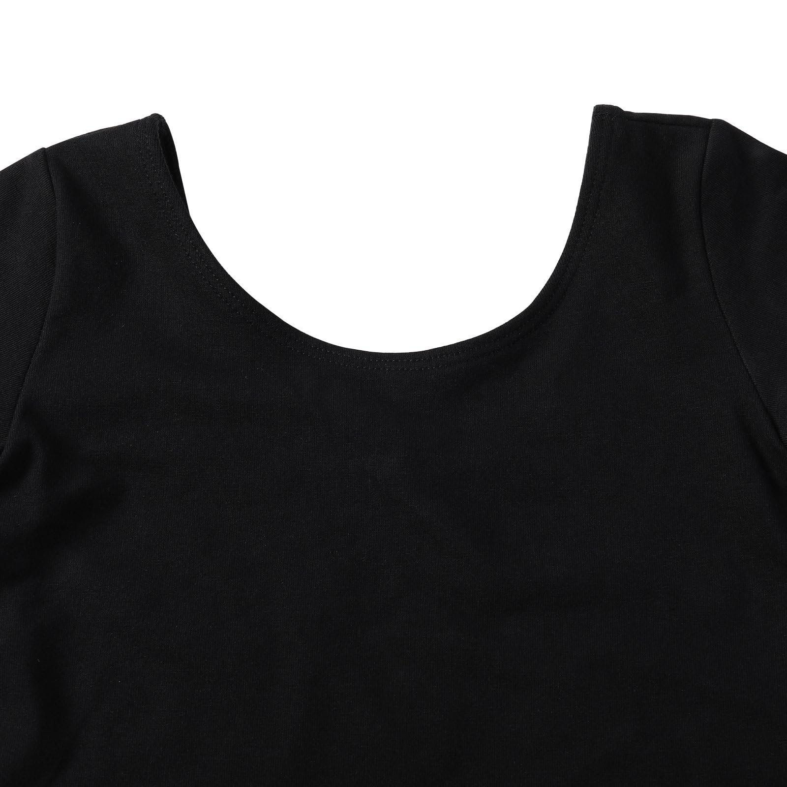 HROYL Maillot de Ballet Danza para Niñas Clásico Manga Corta Leotardos de Baile Gimnasia