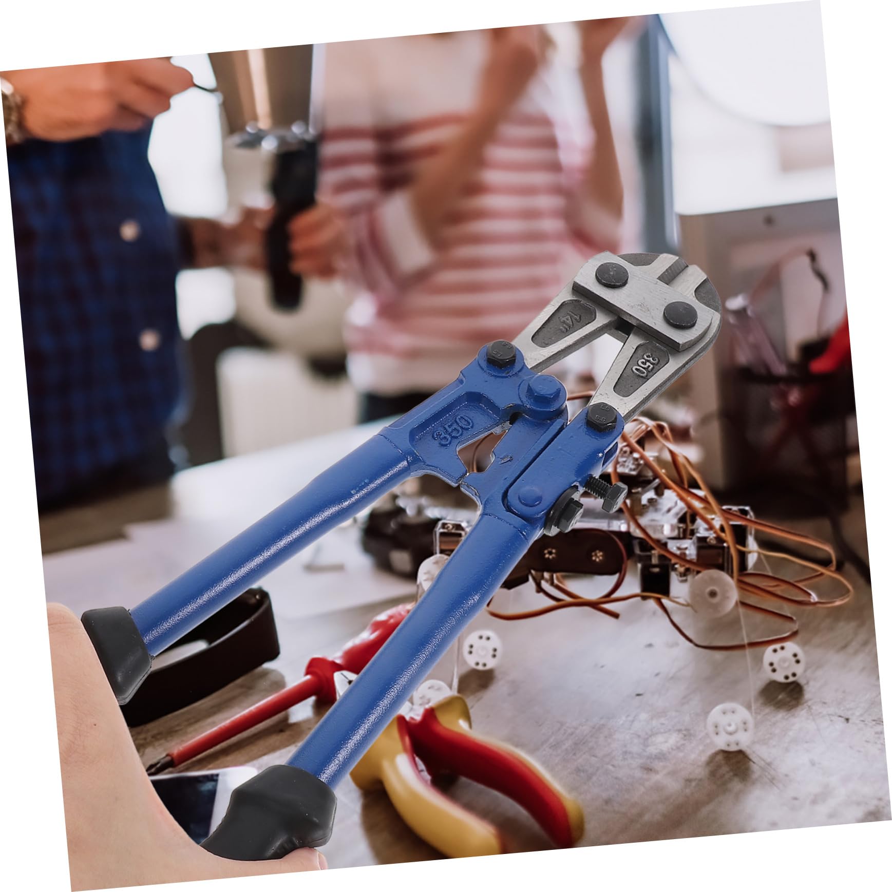 Healeved Pinza Spellacavi Elettrici Heavy Duty e Impugnatura in Gomma 14 Pollici in Acciaio T8 Design per Varie Occasioni di Lavoro Manuale