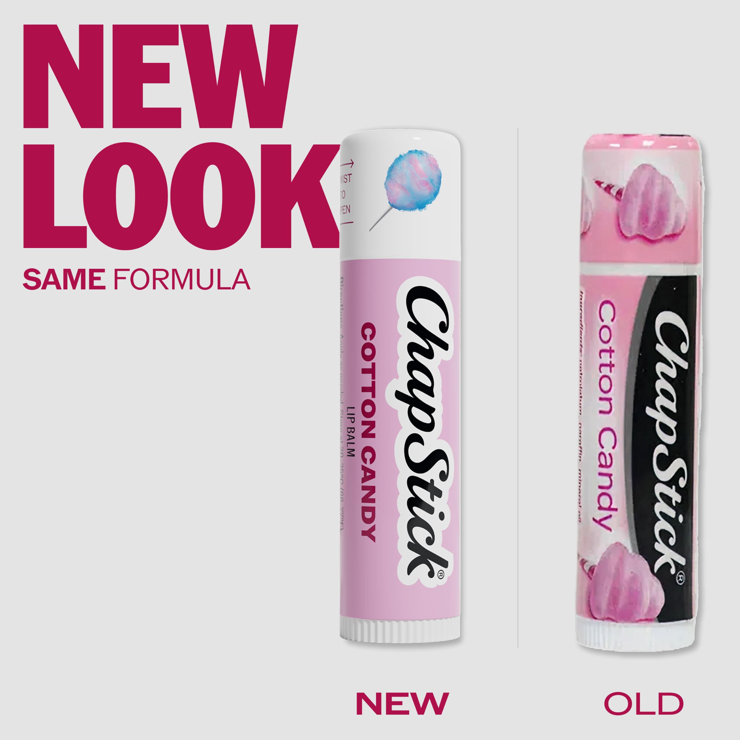 ChapStick Cotton Candy Lip Moisturizer, 12-Pack, 0.15 Oz Each
