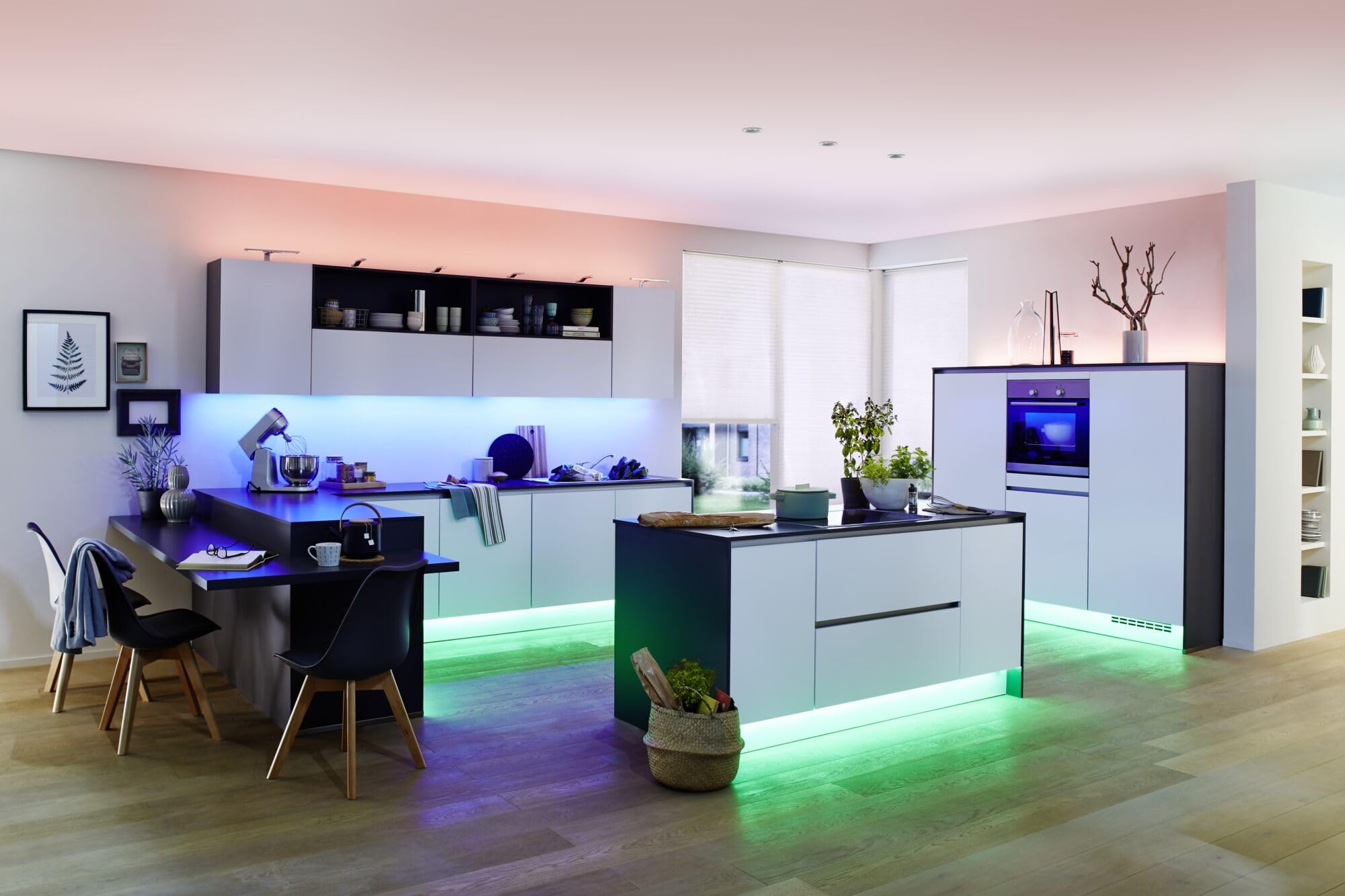 Paulmann 78885 LED Stripe MaxLED 500 Basisset Smart Home Zigbee IP44 5m incl. 1x26 W dimmbar RGBW Farbsteuerung Silber Kunststoff Lichtstreifen 3000 K