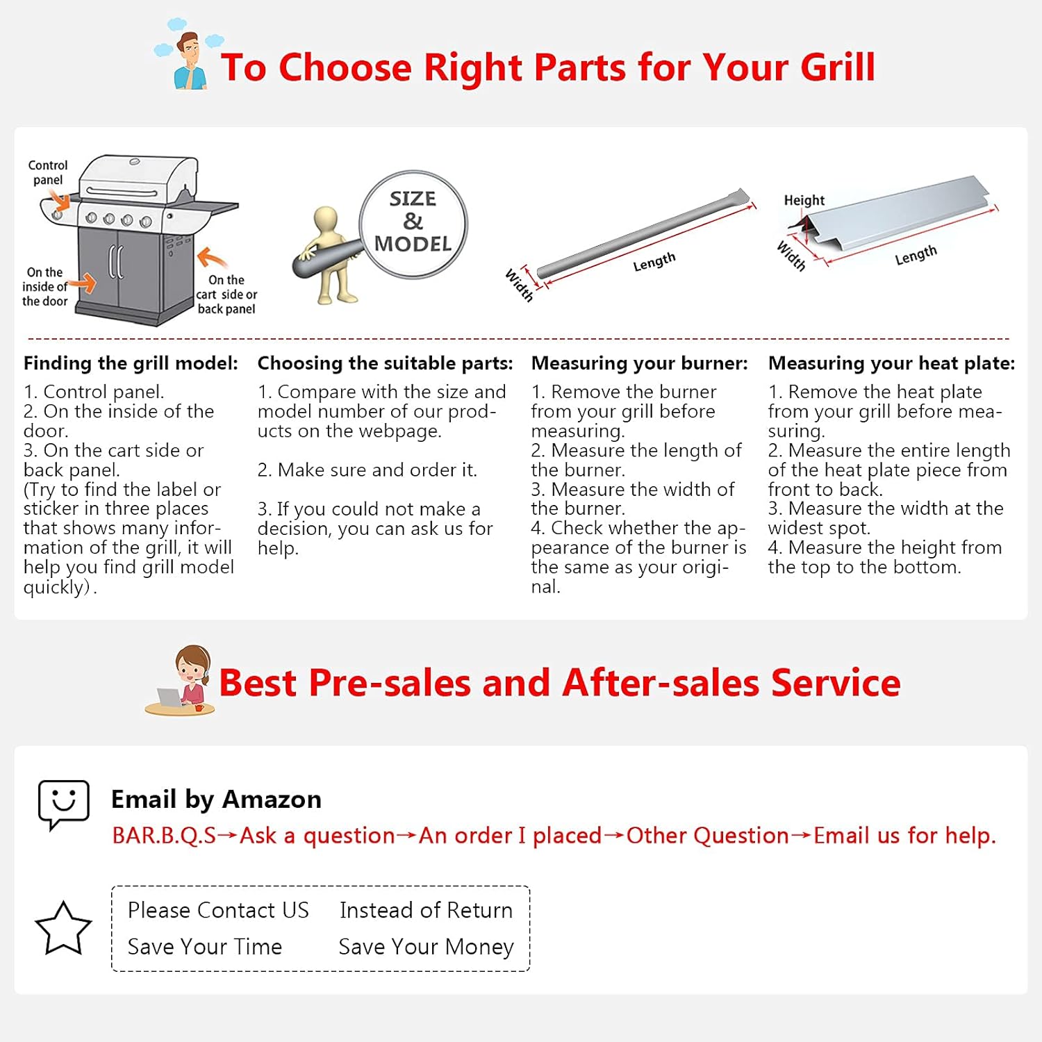 Hisencn Grill Parts Kit Compatible with Kenmore 146.34611410, 146.23678310, 146.10016510, 146.16197210, 146.16132110, 146.34461410, 146.16142210, 146.23679310 Grill Burner, Heat Plate, Crossover : Patio, Lawn & Garden