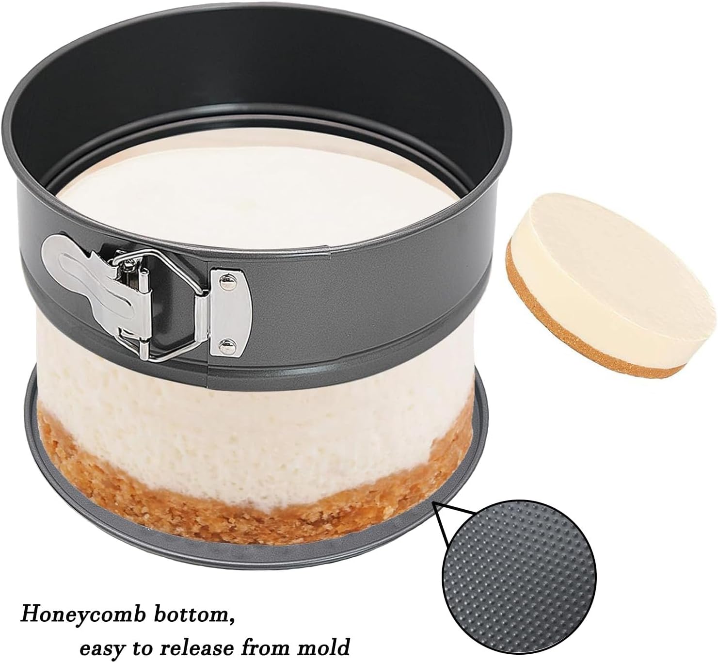 20 cm Springform Cake Tin Non Stick Cake Pan Removable Bottom Leak Proof