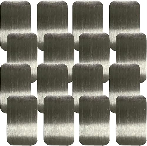 Miniatura 7 de SALEX Adhesivos metálicos para teléfono para montaje magnético. Juego de 16 placas de metal magnéticas dentro de la carcasa del teléfono celular.