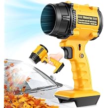Cordless Leaf Blower Compatible for DeWalt 20V Max, Brushed Motor | 430CFM, 500G thrust, variable speed, fits DCB204 etc., for leaves/light snow/dust/car drying/garage, tool only