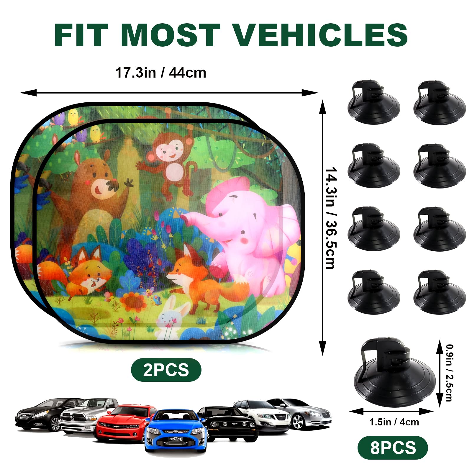 Parasole Magnetico Auto Per Bambini - Protezione UV Totale, 2 Pezzi Universali Per Finestrini Laterali - Foto 13