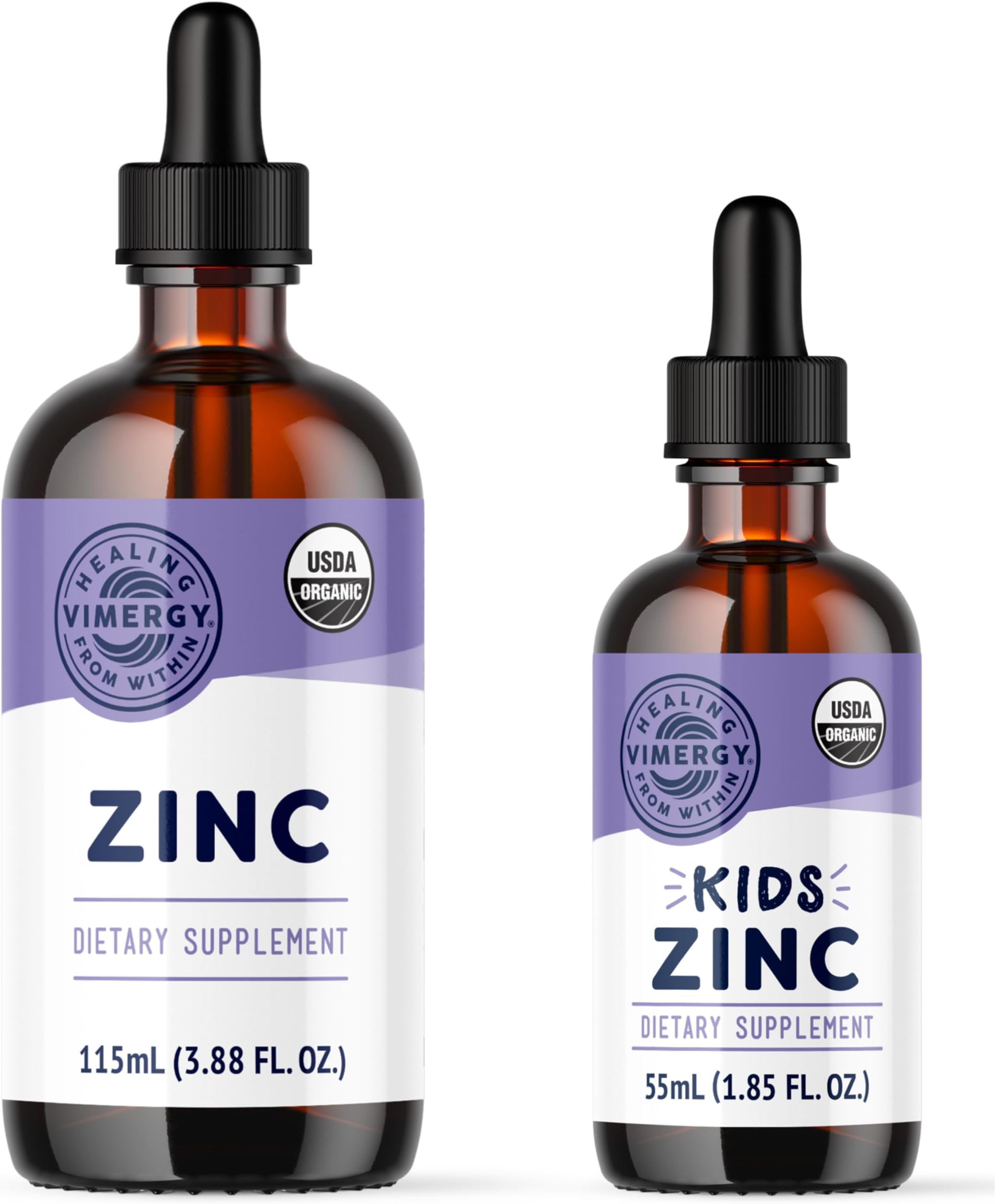 VimergyZinc (115mL) and Kids Zinc (55mL) - Bundle