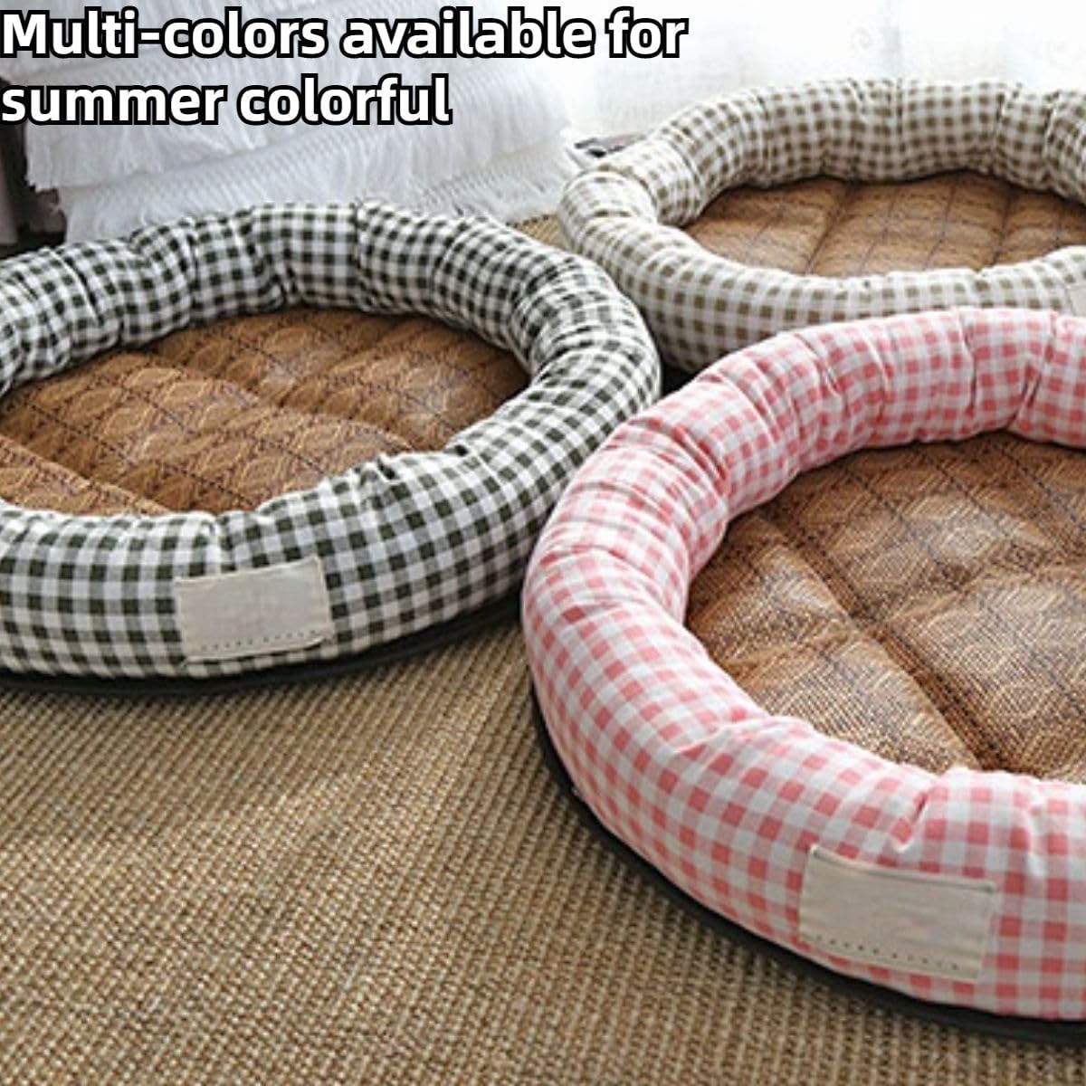 Cat Bed for Indoor Cats, Dog Pet Cooling Mat Cushion Pad Bed Summer Cool Down Comfortable Soft for Pets Small Dogs Kitten Kitty Puppy (Pink,Medium)