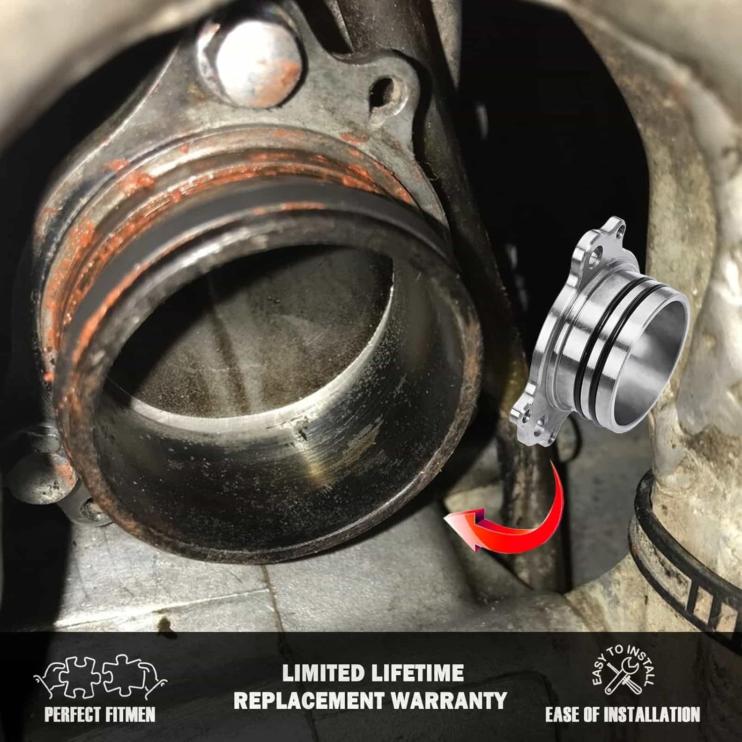 Canitu O-Ring Exhaust Manifold,Motorcycle Manifold O-Ring Grooves Replaces Seal The Flange for Honda CR125 1990-2002