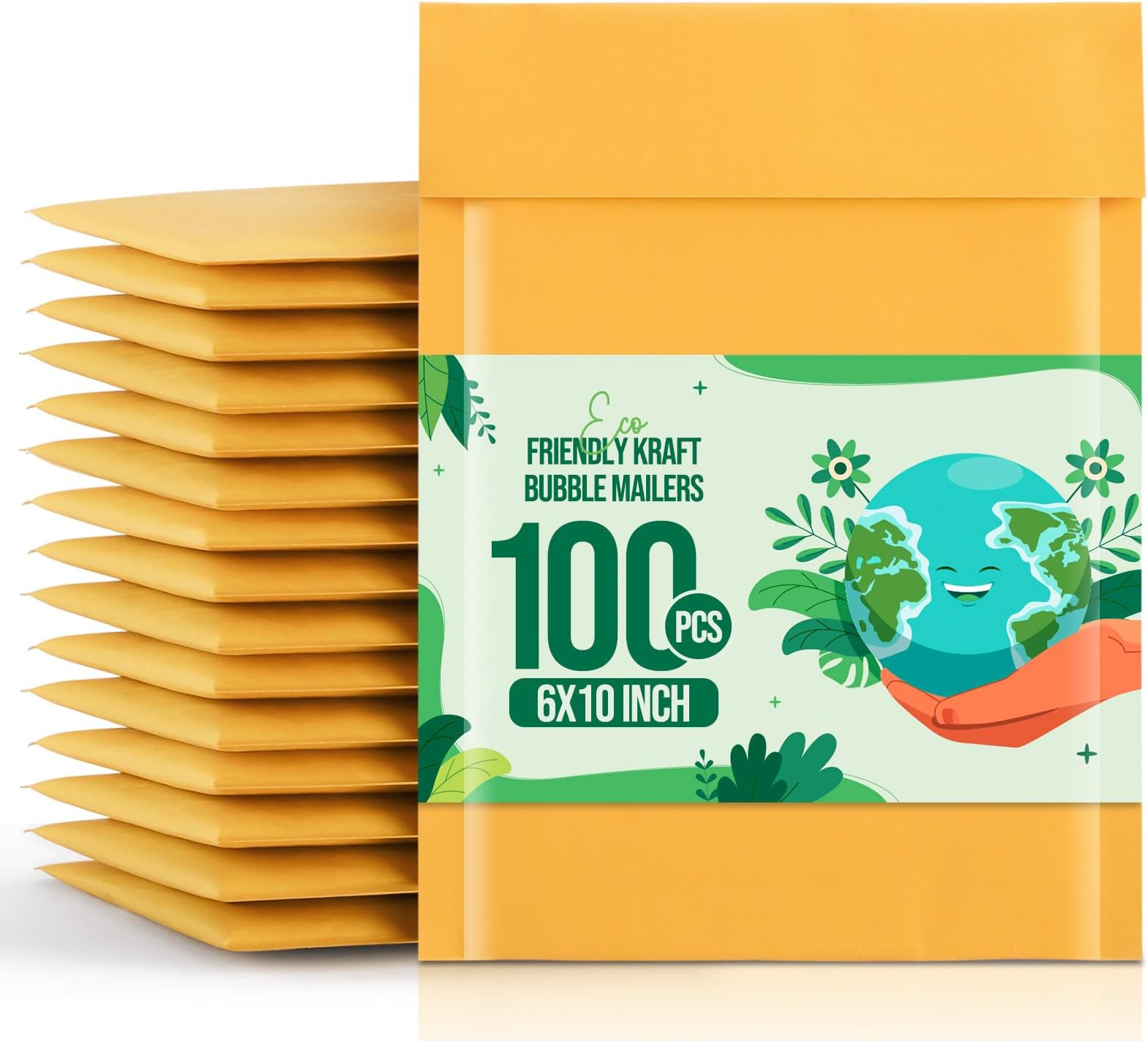 - Bubble Mailer 6x10" 100 Pack Kraft Padded Envelopes Usable Size 6x9" Kraft Bubble Envelopes for CDs, Video Games, Book Thick Padded Mailers #0 Small Yellow