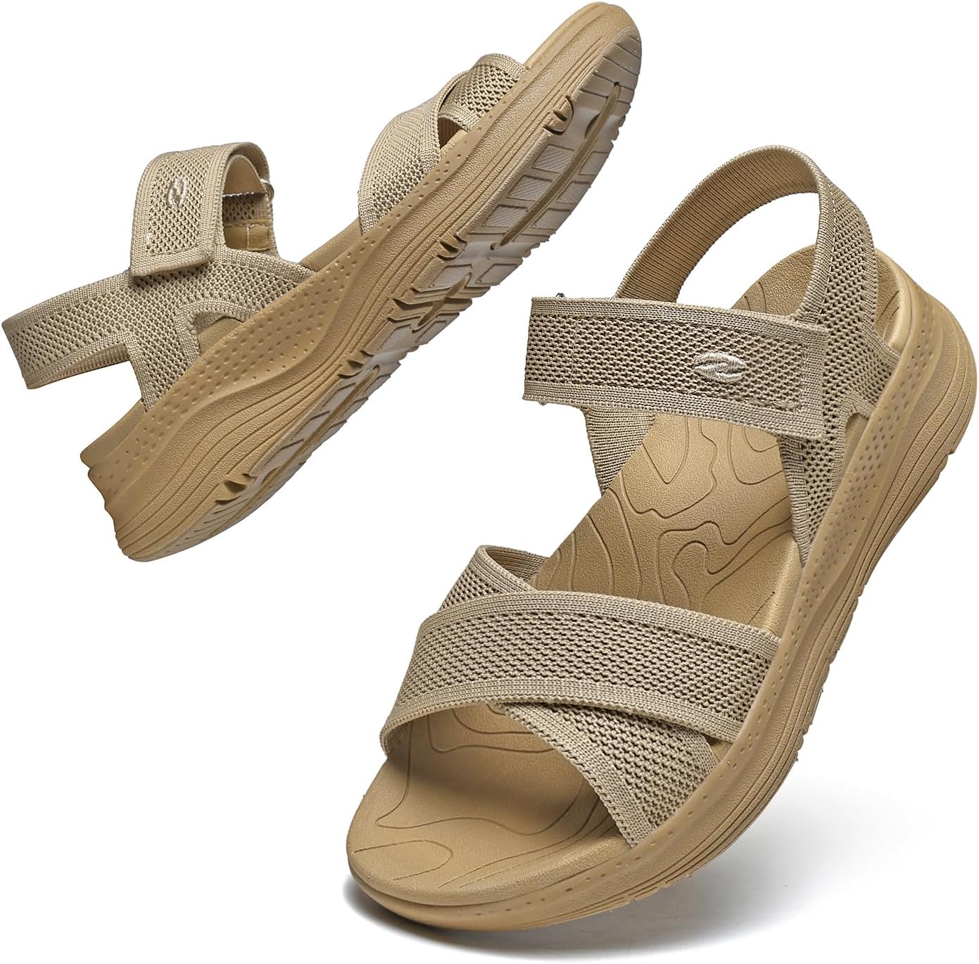 Womens Orthopedic Walking Sandals Comfortable Plantar Fasciitis Arch Support with U...