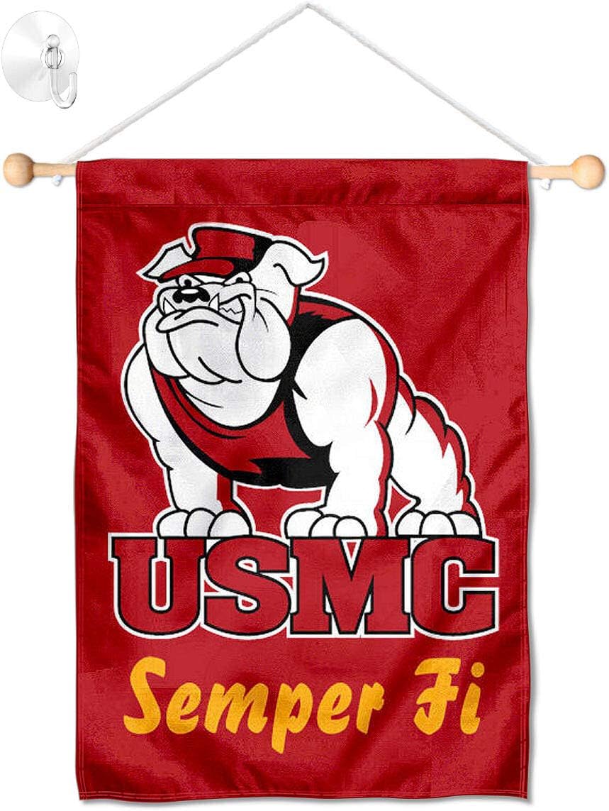 US Marines Corps Semper Fi Window Wall Banner Hanging Flag with Suction Cup