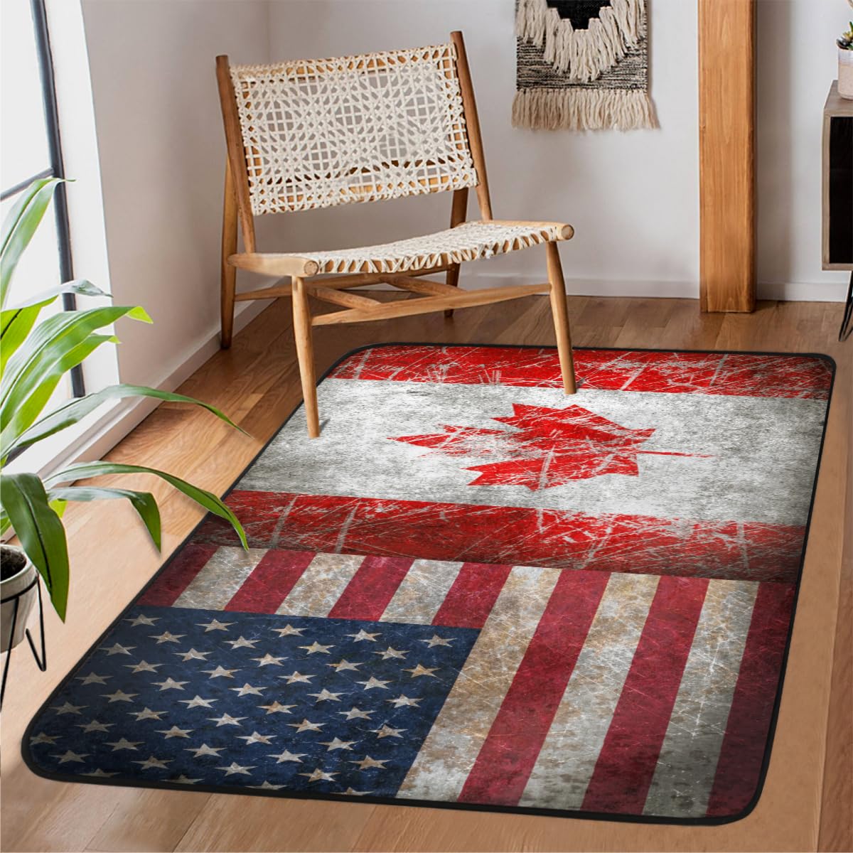 Tapis antidérapant salon lavable en machine grand format chambre coucher