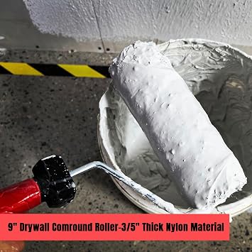 7 PCS Drywall Tool Set, 12 Drywall Skimming Blade with 12+9 Drywall Compound Roller, Adjustable Extension Handle Pole, Paint Bucket,Taping Knife with Bag