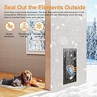 Vista 4 de Puerta para perro XL para pared, puerta de perro extra grande totalmente de aluminio, puerta de servicio pesado para mascotas, fácil de instalar, 2