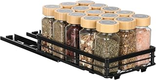 VINATO Gewürzregal Ausziehbar, Schrank Organizer Küche mit Rollenschienen, Küchenorganizer zum Ausziehen Gewürzständer für Schrank (26 * 15 * 5.5CM)