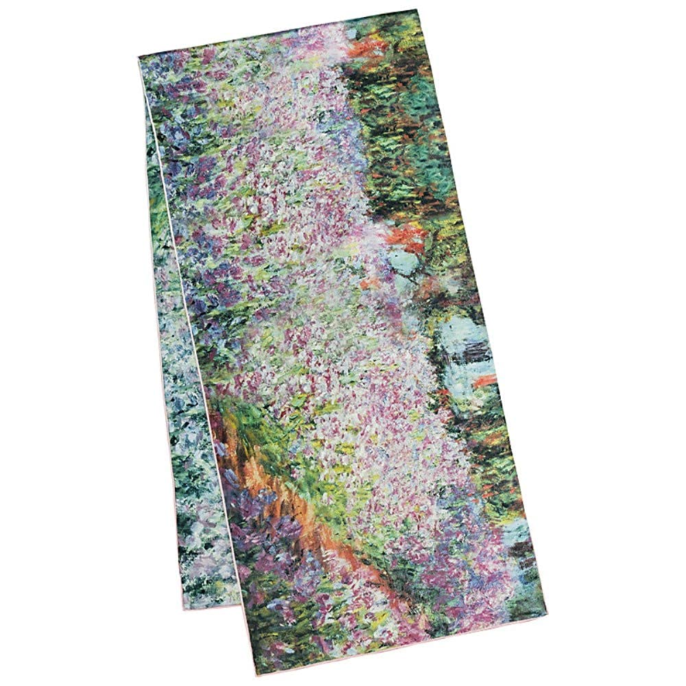 VON LILIENFELD szalik damski 100% jedwab Claude Monet ogród motyw szalik jedwabny 172 x 42 cm