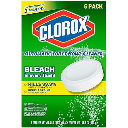 Amazon Com Clorox Automatic Toilet Bowl Cleaner Tablet 3 5 Ounce 6 Pack Health Personal Care