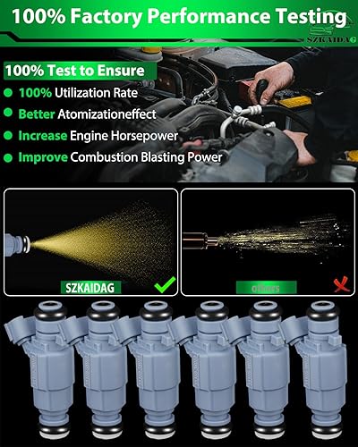 Miniatura 6 de SZKAIDAG 35310-38010 para-Hyundai para-Inyectores de combustible Kia compatibles con Santa Fe Sonata XG350 1999-2006, Sorento Optima Amanti Sedona