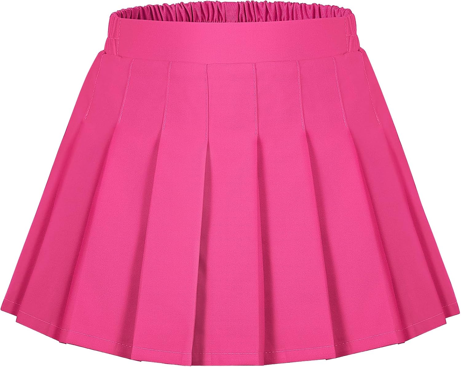 Auranso Girls Pleated Skirt Kids Tennis Elastic Waist Uniform Plaid Skirt 4-14 Y