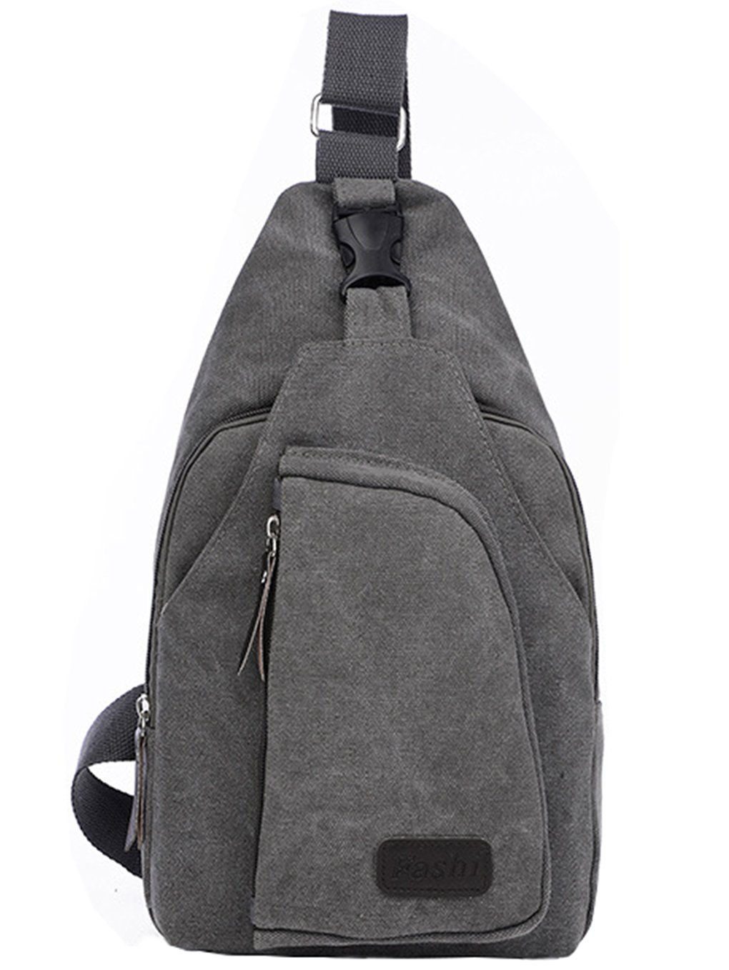 Lemongirl Men's Gray Sling Chest Bag For Wo, Unisex Shoulder Crossbody Backpack For Travel Hiking Camping Cycling Mini Adult Purse Backpack