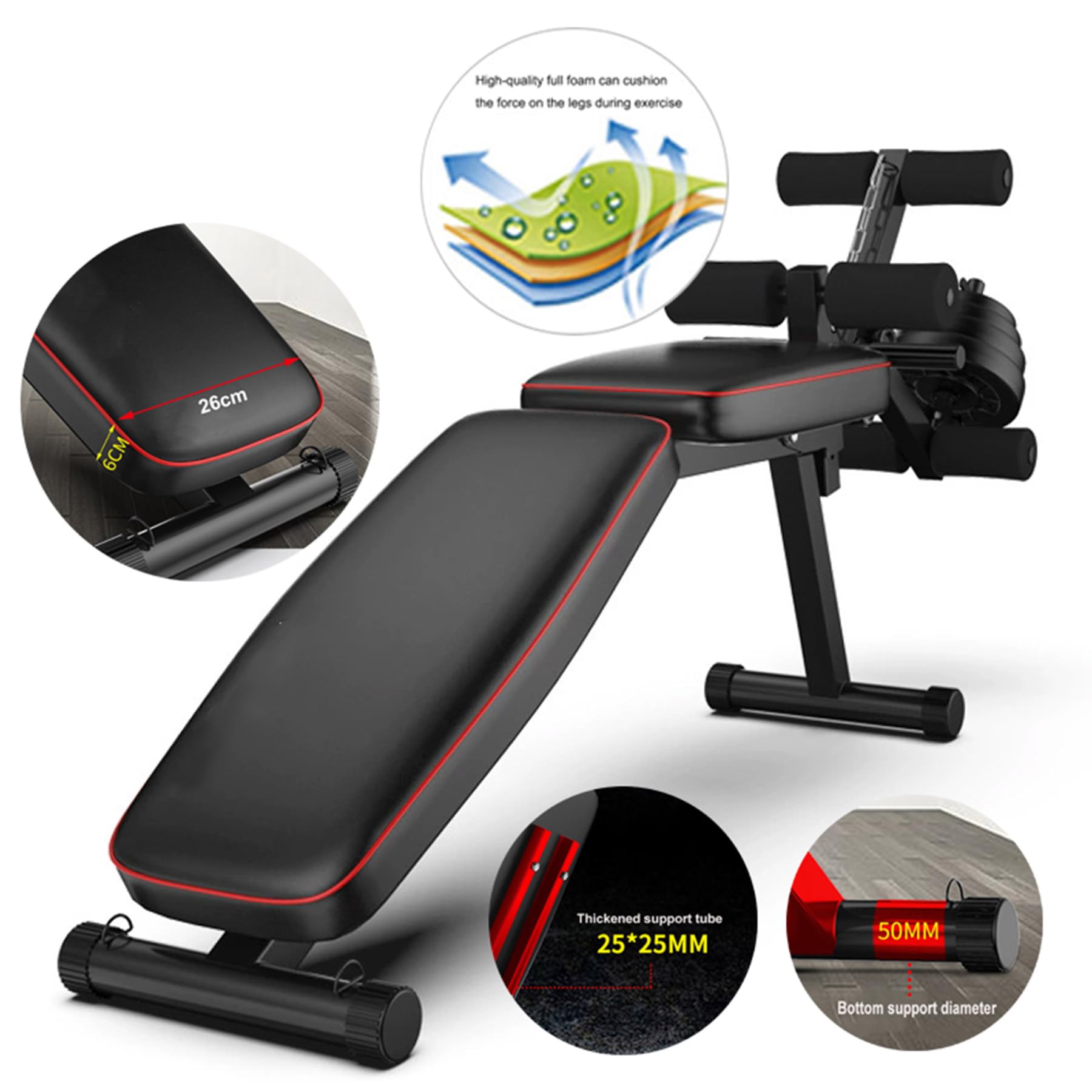 Banco Musculación, 5 Ángulos Ajustables, Banco Pesas, Maquina Cuadriceps, Máquina para Perder Peso De Cuerpo Completo, Capacidad Máxima De 200 Kg