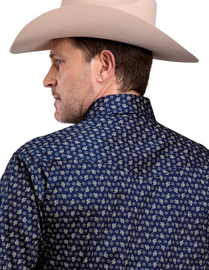 ROPER Western Shirt Mens Foulard L/S 4XT Blue 03-001-0725-1102 BU