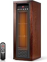 OYLUS 1500W Infrared Quartz Tower Space Heater - Portable Indoor Heater with Thermostat, Remote, Child Lock, 3 Heat Modes for Bedroom & Home Office
