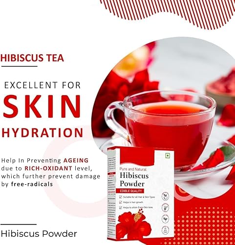 Miniatura 4 de MA Hibiscus Powder for Hair Growth, face and Skin (200 Grams)  Hibiscus Flower Powder  Suitable for Hair Pack, Hair Oil, Face Pack and Hibiscus Tea