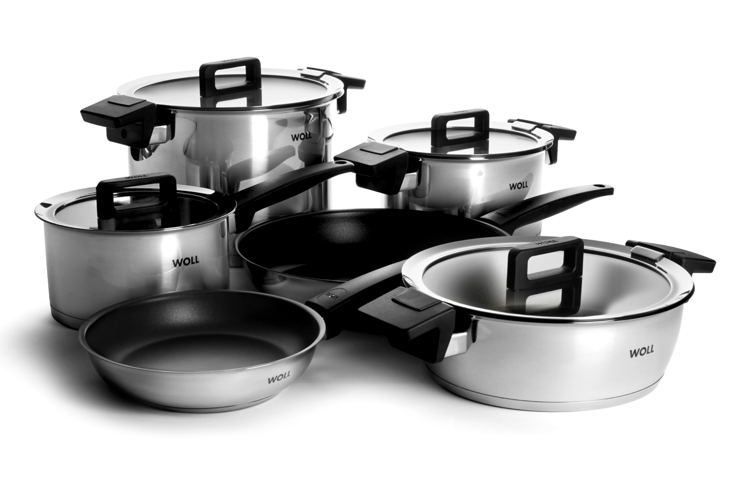 Woll Concept 10-tlg Topf- und Pfannenset, Edelstahl, induktionsgeeignet