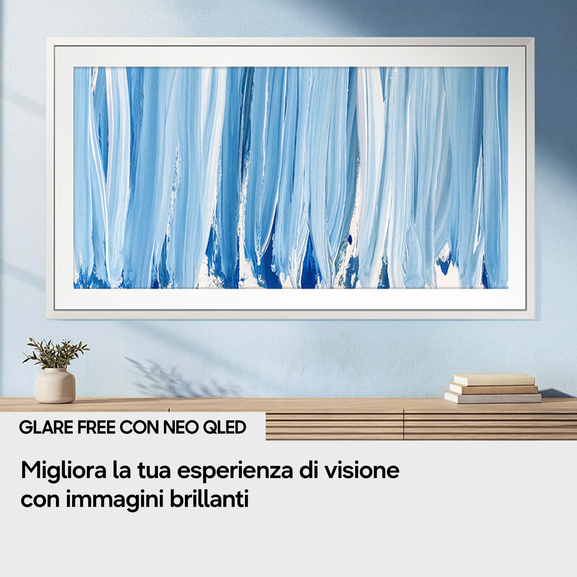 Samsung Smart TV 55" QE55LS03HWUXZT The Frame Pro Neo QLED 4K, Glare Free, HDR10+, Dolby Atmos, Art Mode, Modern Frame Design, Wireless One Connect, Vision AI, Alexa, PACCHETTO INTRATTENIMENTO, 2026